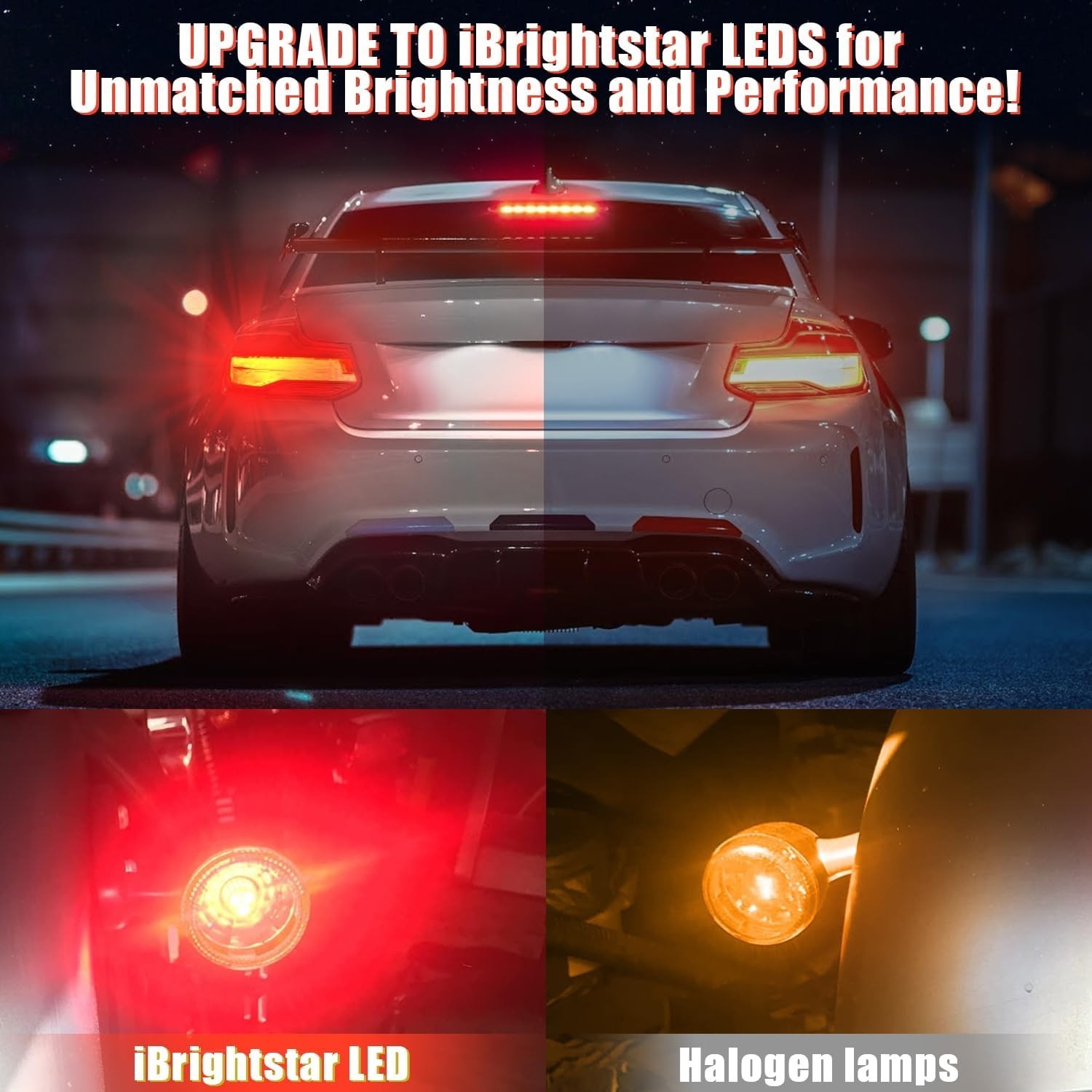 Long Life 921 LED Bulbs Red, 2-Pack for High Mount Stop Lights – 50000 Hours