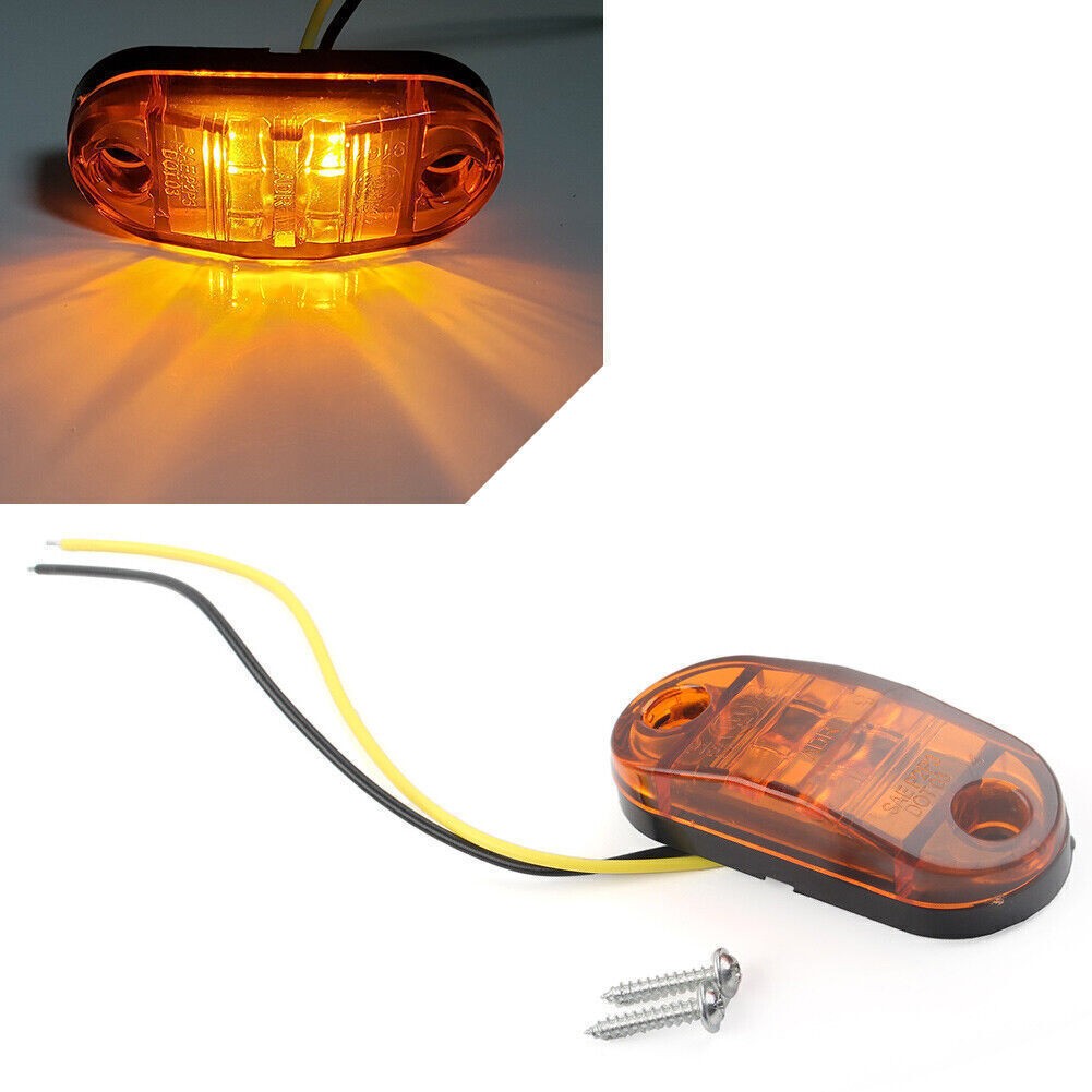 12V 2 SMD LED Side Marker Light Trailer Light For Truck Trailer RV SUV Car