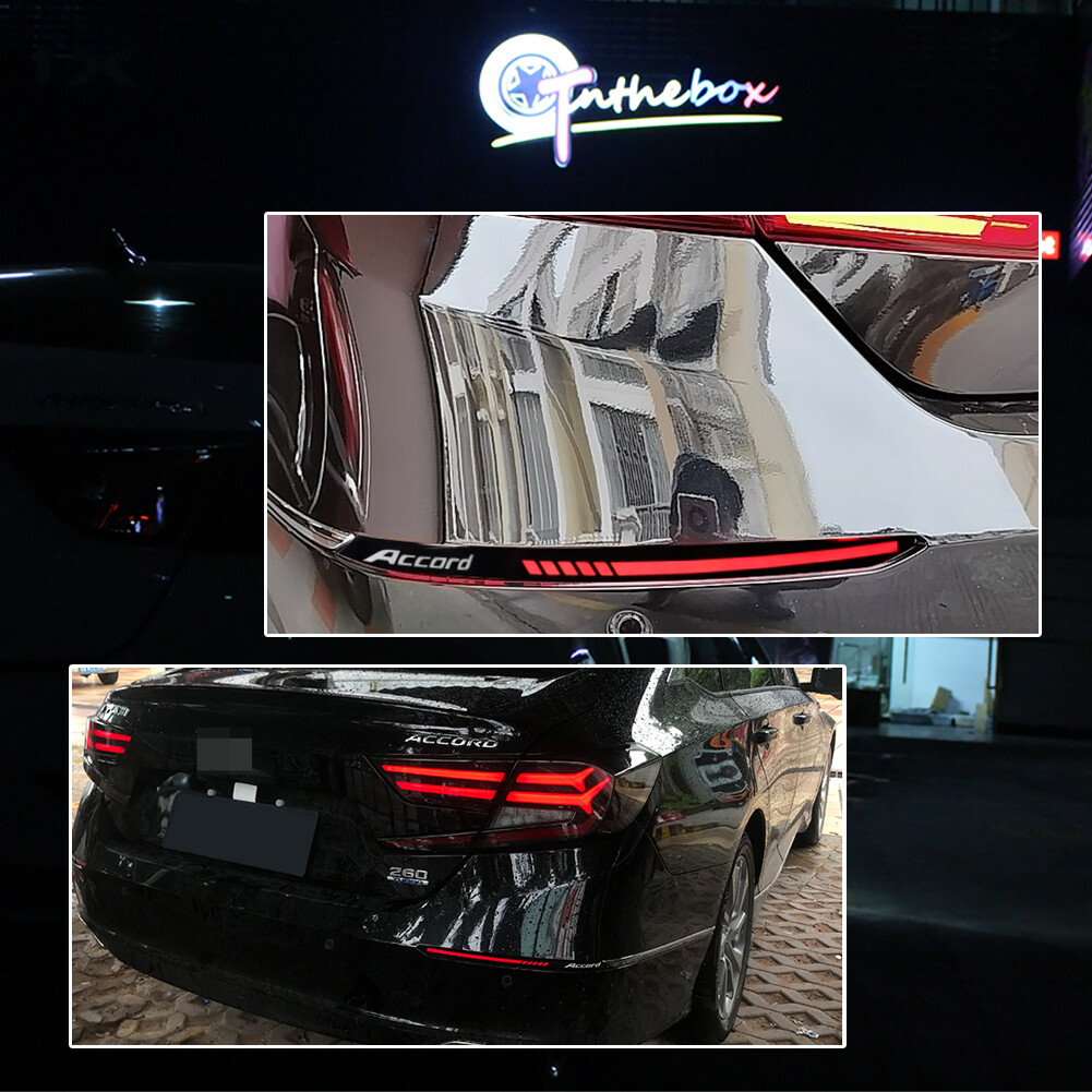 Smoke LED Rear Bumper Reflector Lights for 10th Gen Honda Accord 2018-2022 Lamps