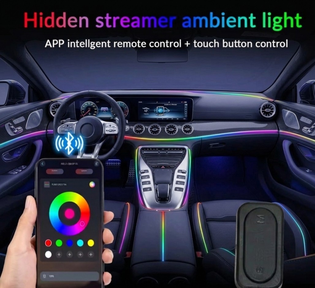 Flow Series 18-in-1 Car Ambient Lights • RGB 64-Color LED Interior App Control
