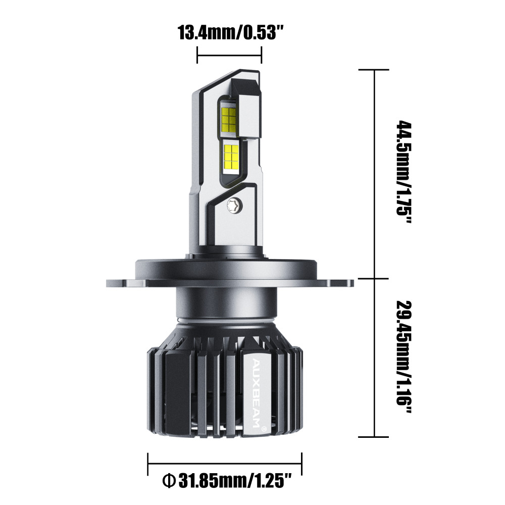 AUXBEAM Super White H4 9003 LED Headlight Kit Bulbs High Low Dual Beam 20000LM