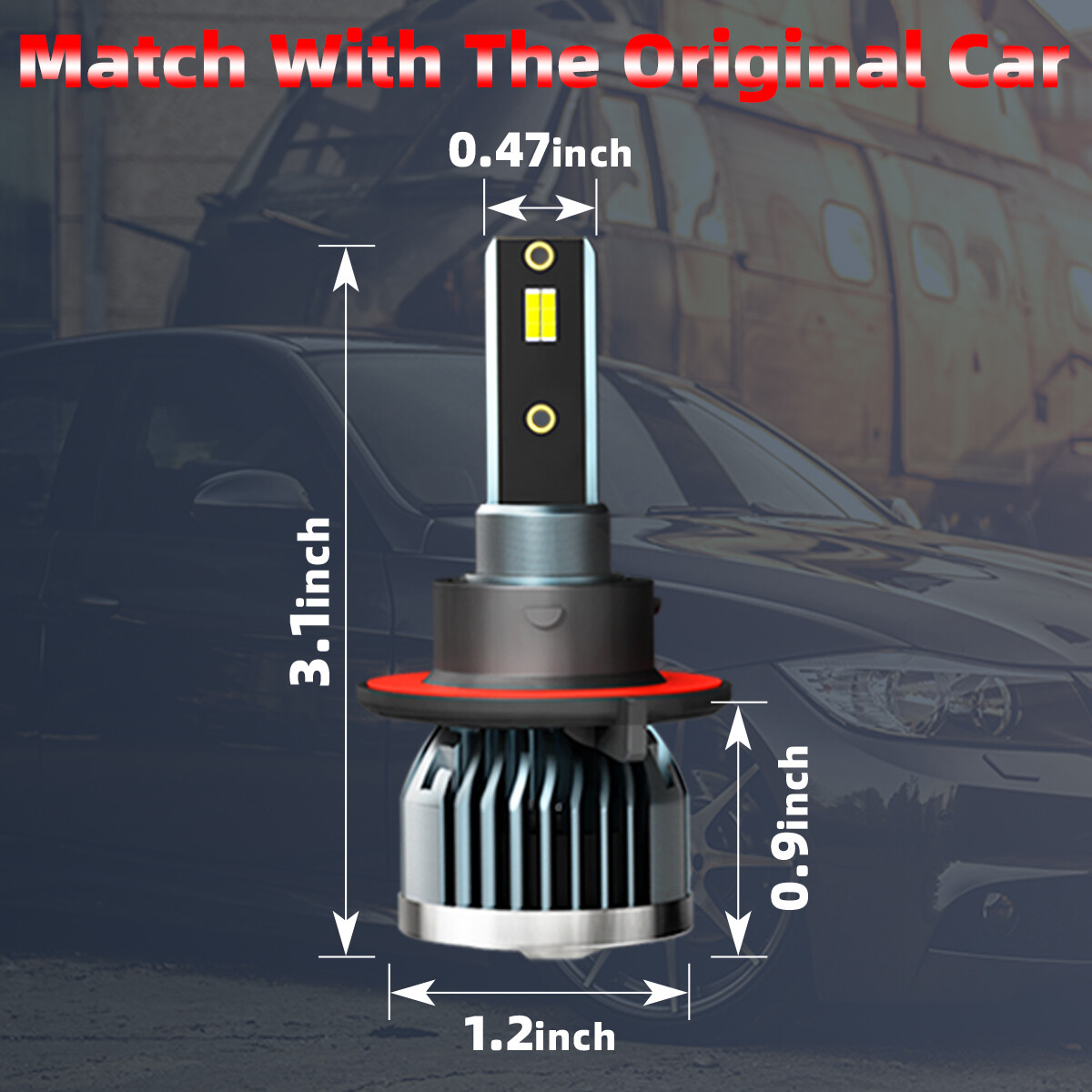 For Dodge Nitro 2007-2009 LED Headlight High/Low Fog Light Bulbs 6000k 4PCS