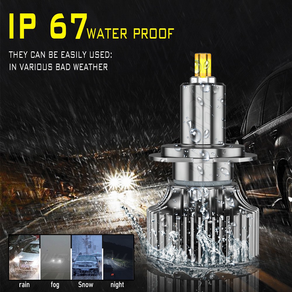2x H7 LED Headlight Bulb Kit High Low Beam 6000K White New CSP 200W Super Bright