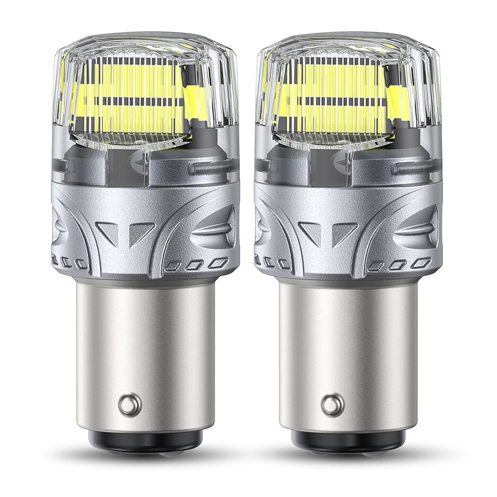 AUTOONE Super Bright 1157 White Bulb for Brake/ Turn Signal/ Parking/Tail lights