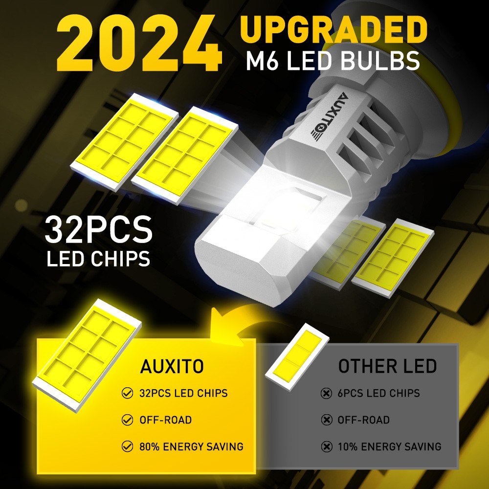 AUXITO 100W 9007 HB5 LED Headlight Bulbs High Low Beam 6500K White Super Bright