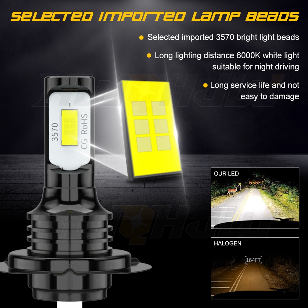 6x H7 H11B H11 LED Headlights + Fog Light Bulbs FOR Hyundai Santa Fe 2013-2016