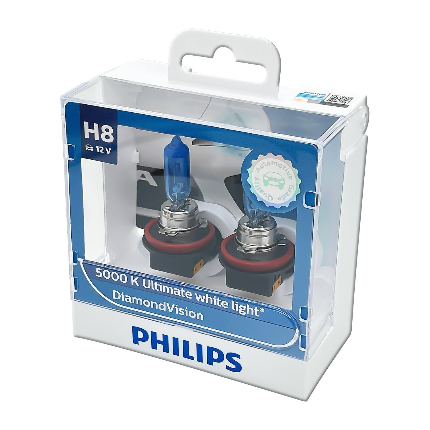 Philips H8 DiamondVision 12360DV Halogen Fog Headlight Bulbs 5000K (2 Pack)