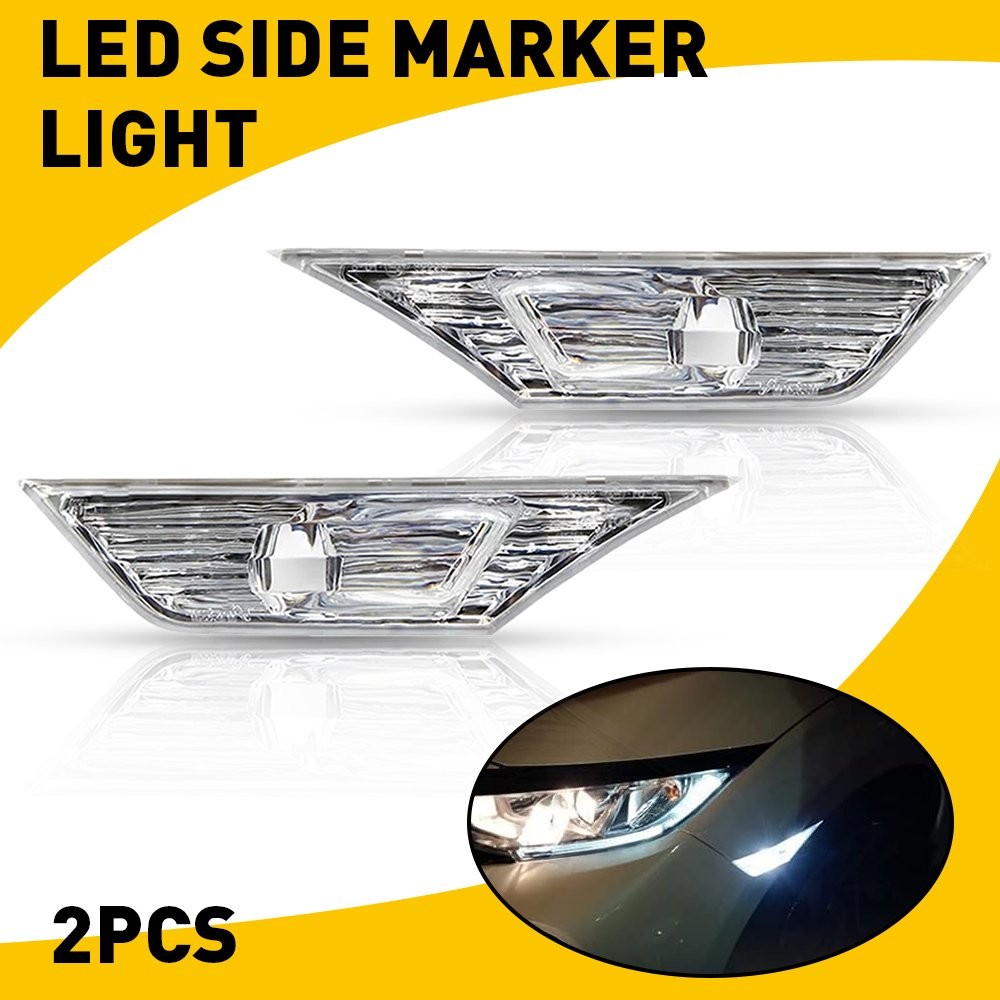 NEW Front Fender Side Marker Light Lamp Lens Set RH LH for 2016-2021 HONDA CIVIC