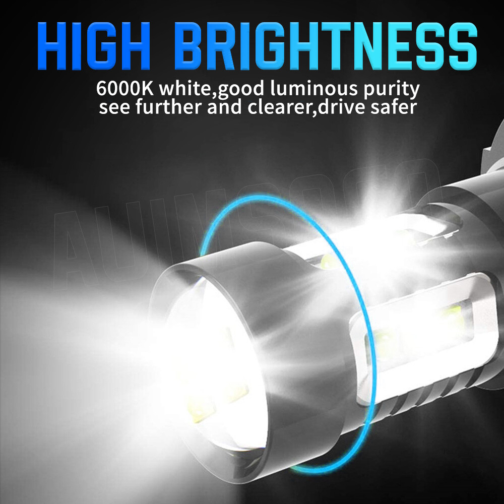 LED Headlights High Low Beam Fog Light Bulbs Kit 6500K For Ford Fusion 2006-2016
