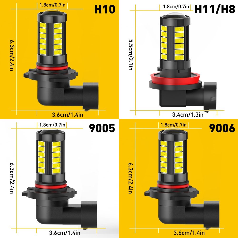 2X AUXITO HB3 9005 LED Daytime Light Running Globe Fog Car Bulbs Canbus