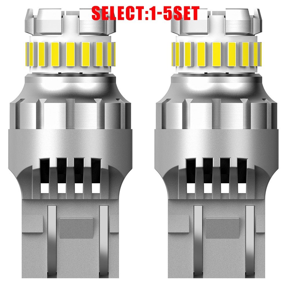 7443 LED Turn Signal DRL Light Bulbs 6500K Pure White 2400LM Super Bright 2-10X