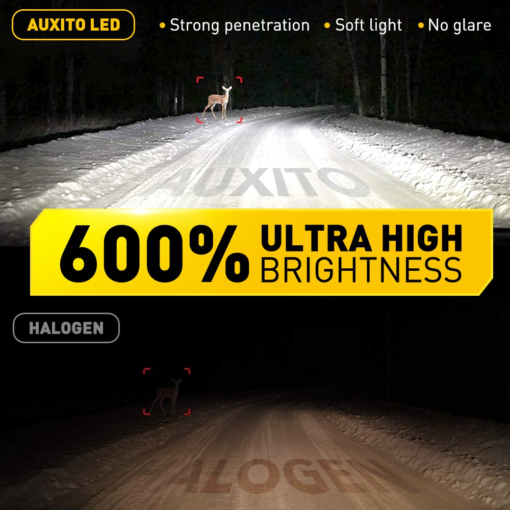 H11 H8 H9 LED Headlight Fog light Kit Low High Beam Bulb 6500K White 360000LM 2x