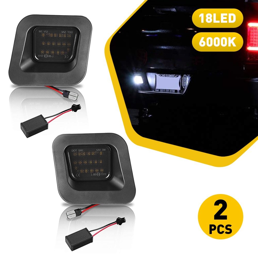 For 2010-2018 RAM 2500 LED 3500 License Plate Light 5500K White 800LM High Power