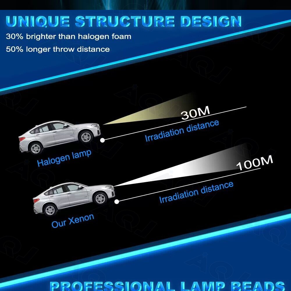 For Nissan Maxima 2002-2014 HID Headlight Hi/Lo Beam Light Bulbs-Kit 6000K White