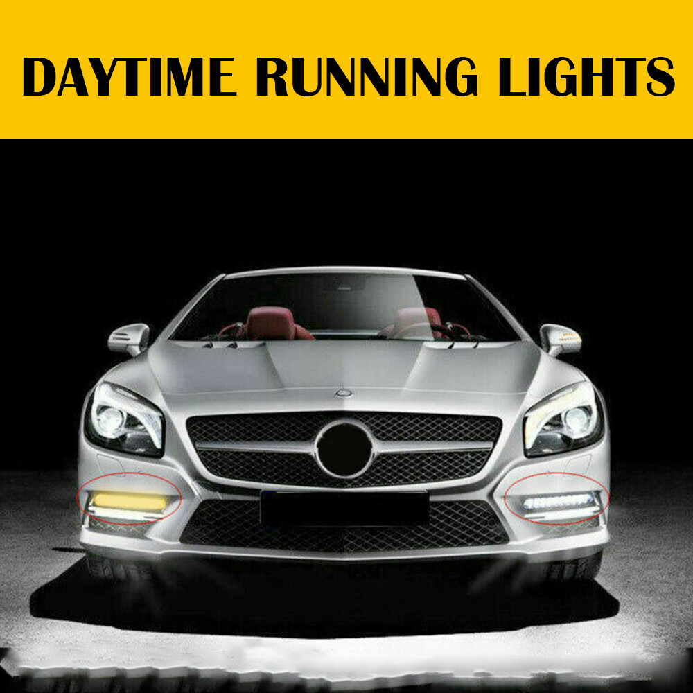 2Pcs 30 LED Daytime Running Driving Light DRL Front Grille Fog Turn Signal Lamps