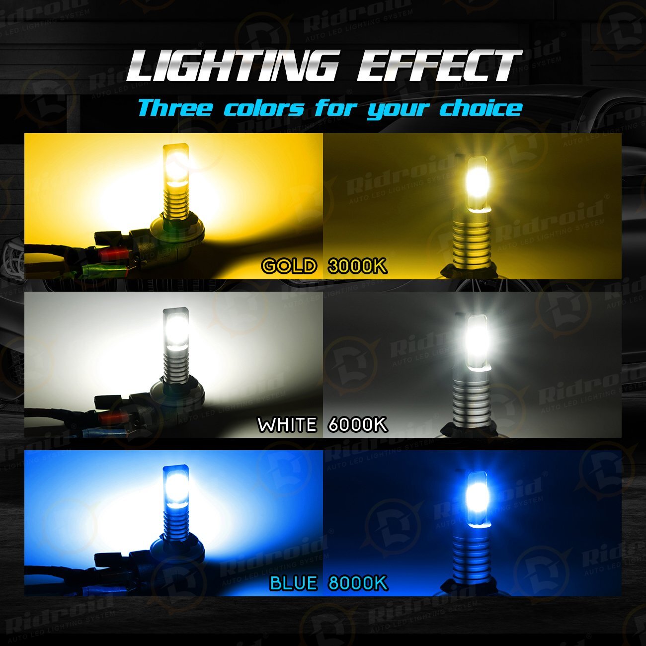 Pair 881 LED Fog Light Driving Bulbs 862 886 889 894 896 898 Xenon White 6000K
