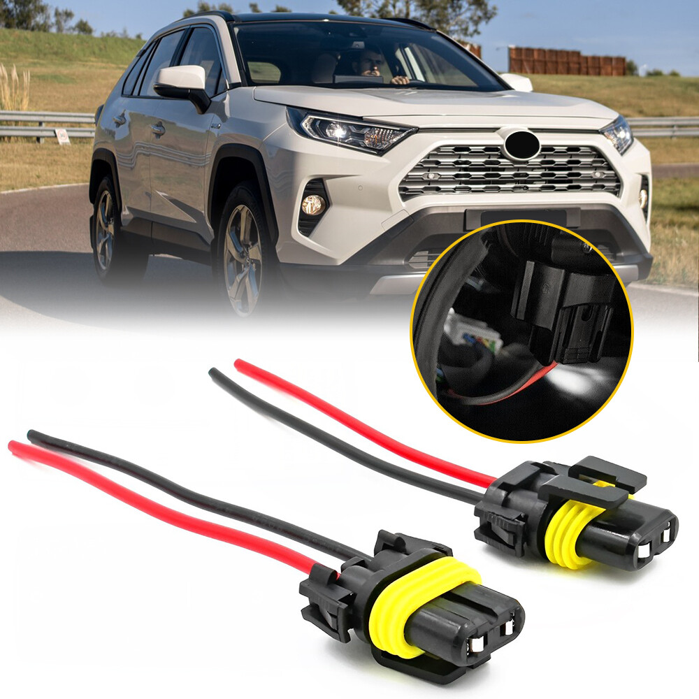 H11 Wire Pigtail Female S Two Harness Light Head Low Beam Socket Connector Plug