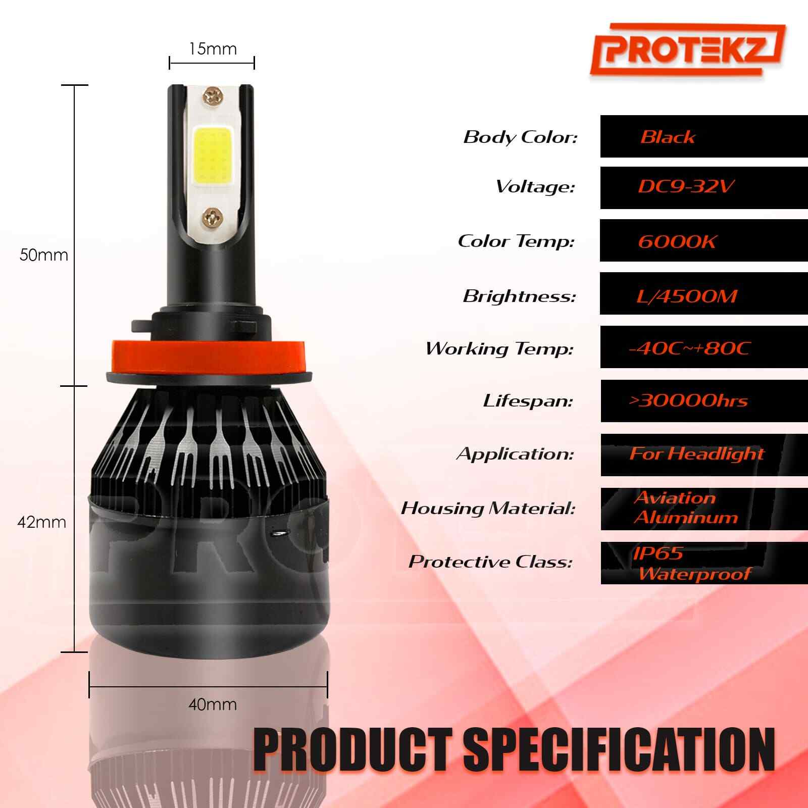 9006 HB4 LED Headlight Kit CREE 5Years Warranty 800W 120000LM 6500K Bulbs Light