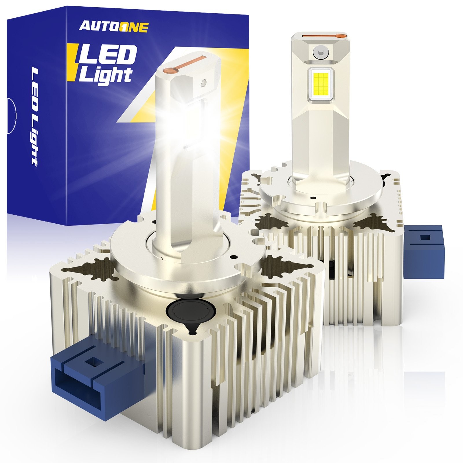 AUTOONE D3S LED Headlight Bulbs 120W 6000K Super White HID Xenon Conversion Kit