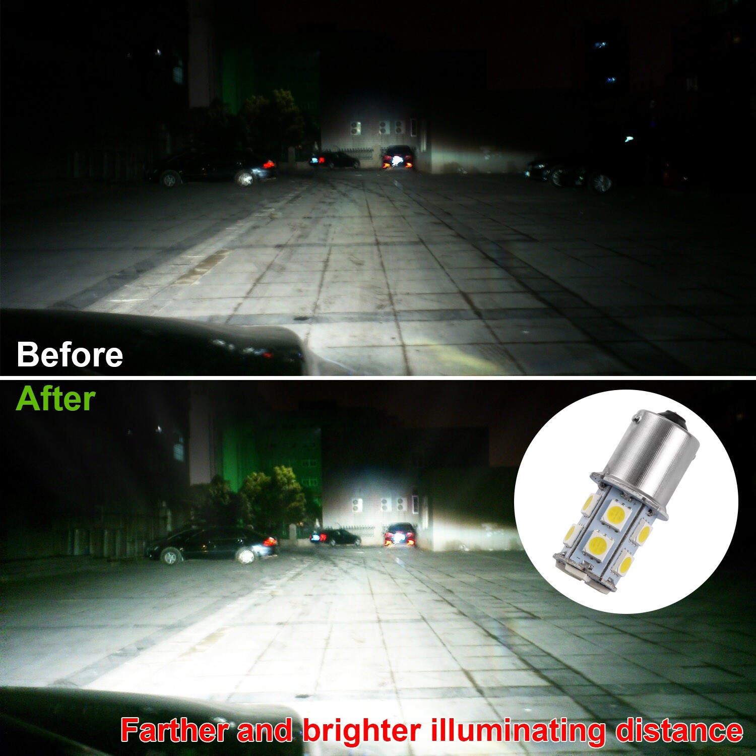 20x 4300K White 1156 13-SMD LED Interior Light Bulbs Daytime Running RV 1141 12V