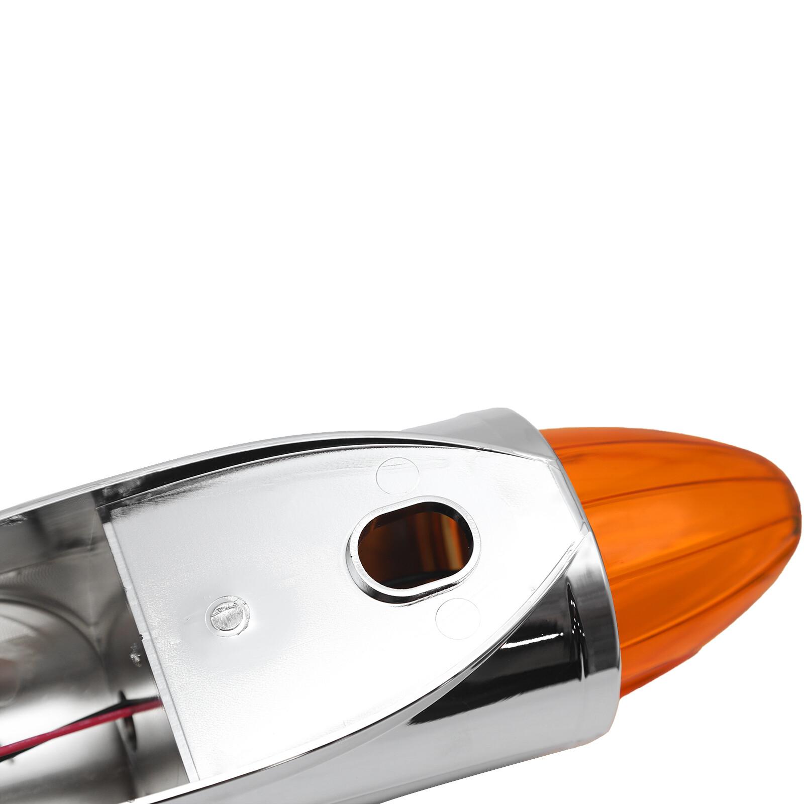 Amber Torpedo Cab Marker Lights 5Pcs Chrome LED Truck Roof Lights Top Clearance