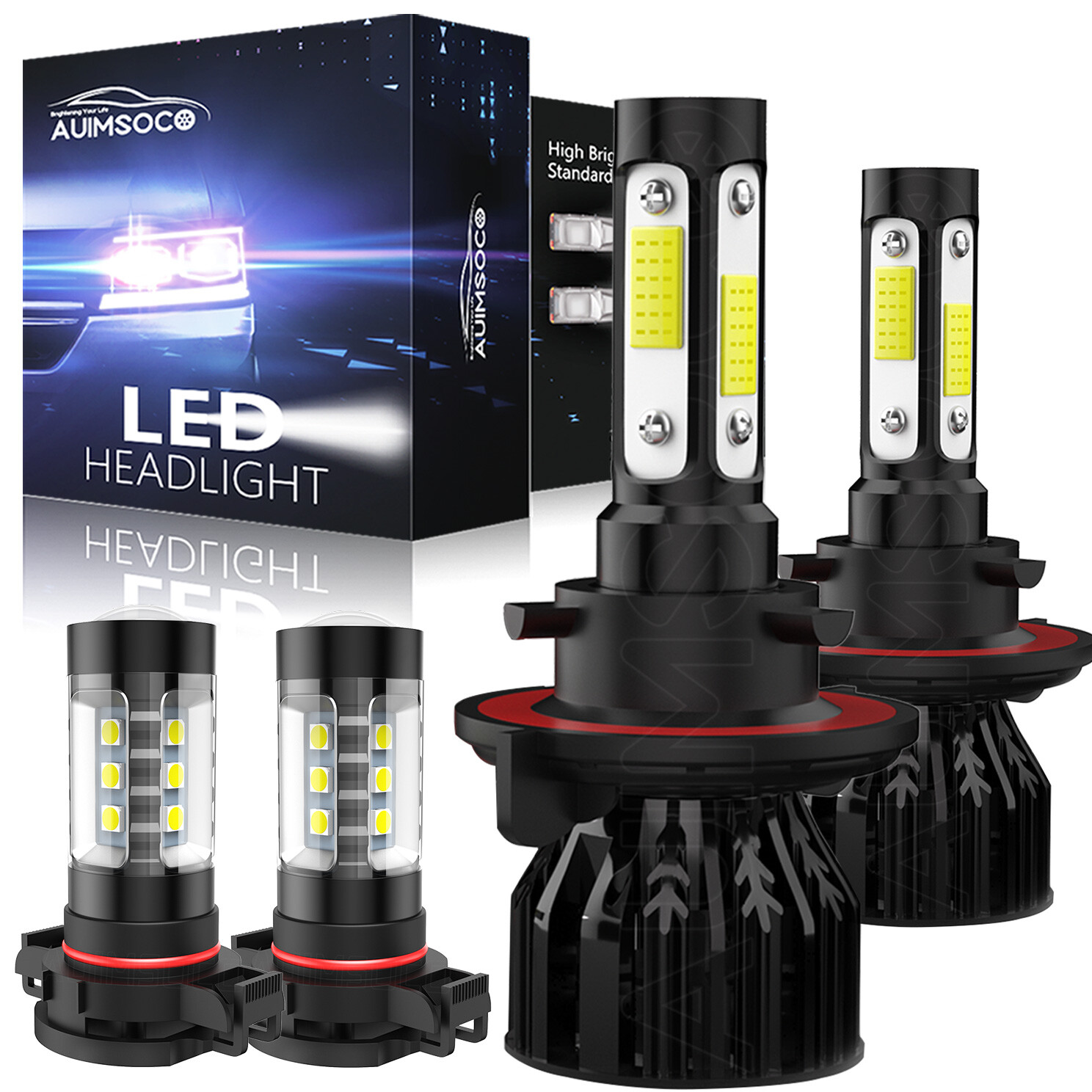 For 2010 2011 2013 Chevrolet Camaro Combo LED Headlights + Fog light Bulbs 6000K