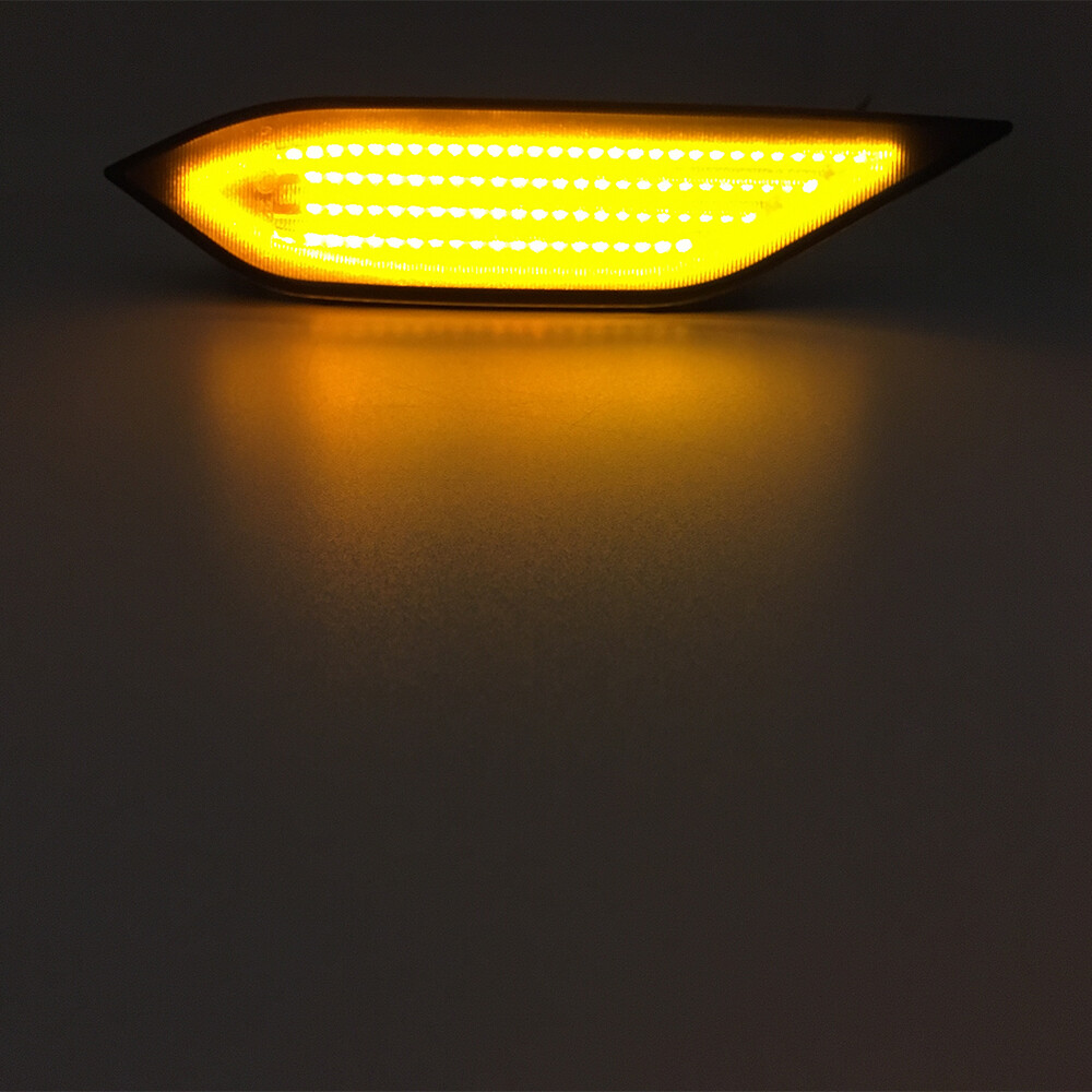 Smoked Lens Amber LED Front Side marker Lights For 11-14 Pre-LCI Porsche Cayenne