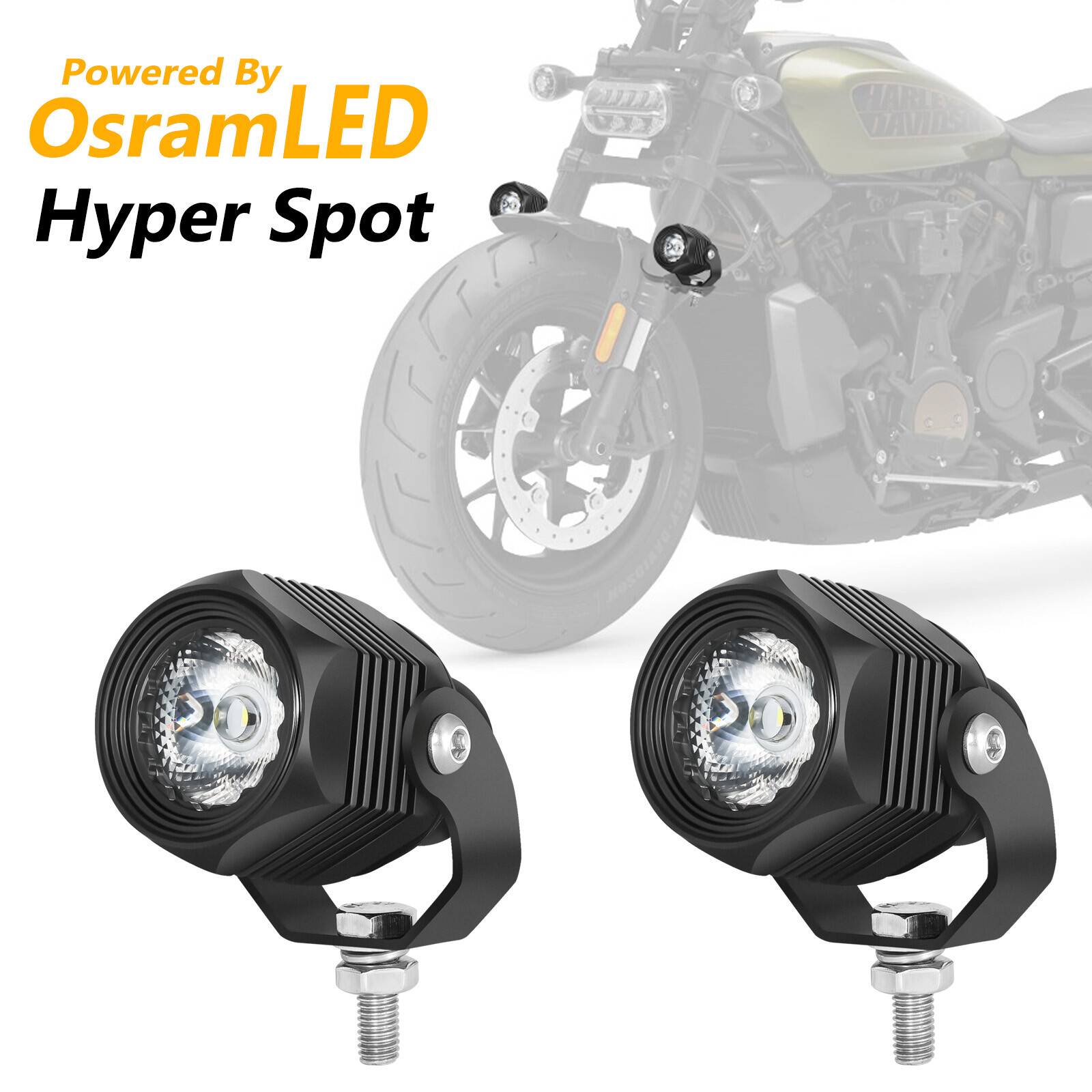 2x 2″ 20W LED Round Off Road Driving Spot Light Bar Pods Work 4WD ATV Motorcycle