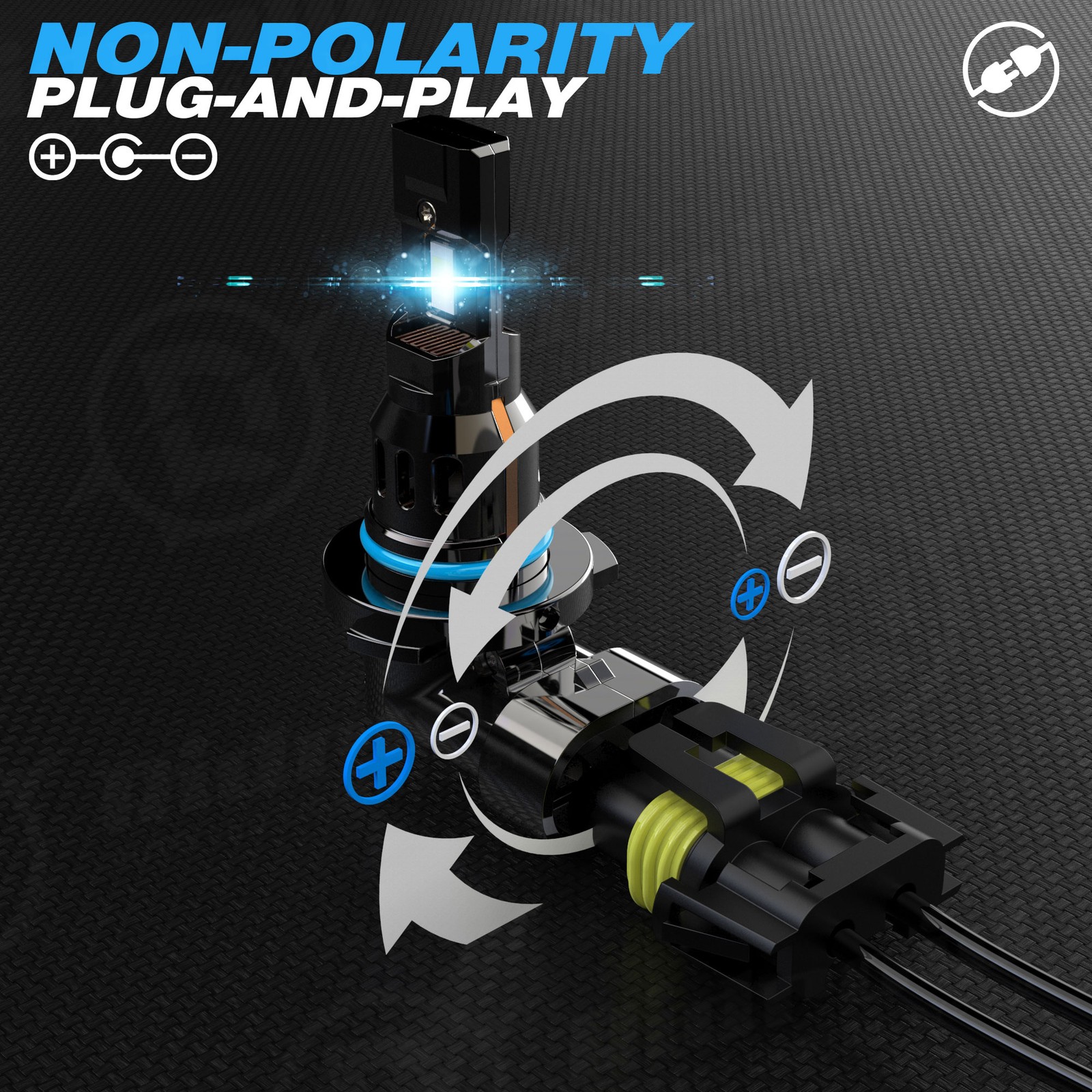 H11 9005 LED Headlight KIT Combo Bulbs 6500K High&Low Beam Super Bright White