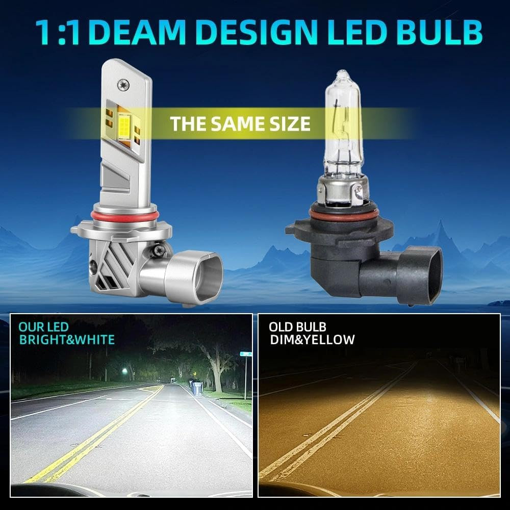 LED Headlight Bulbs Fit for BMW 328d 2014-2018, High/Low Beam Fog Bulbs,6X
