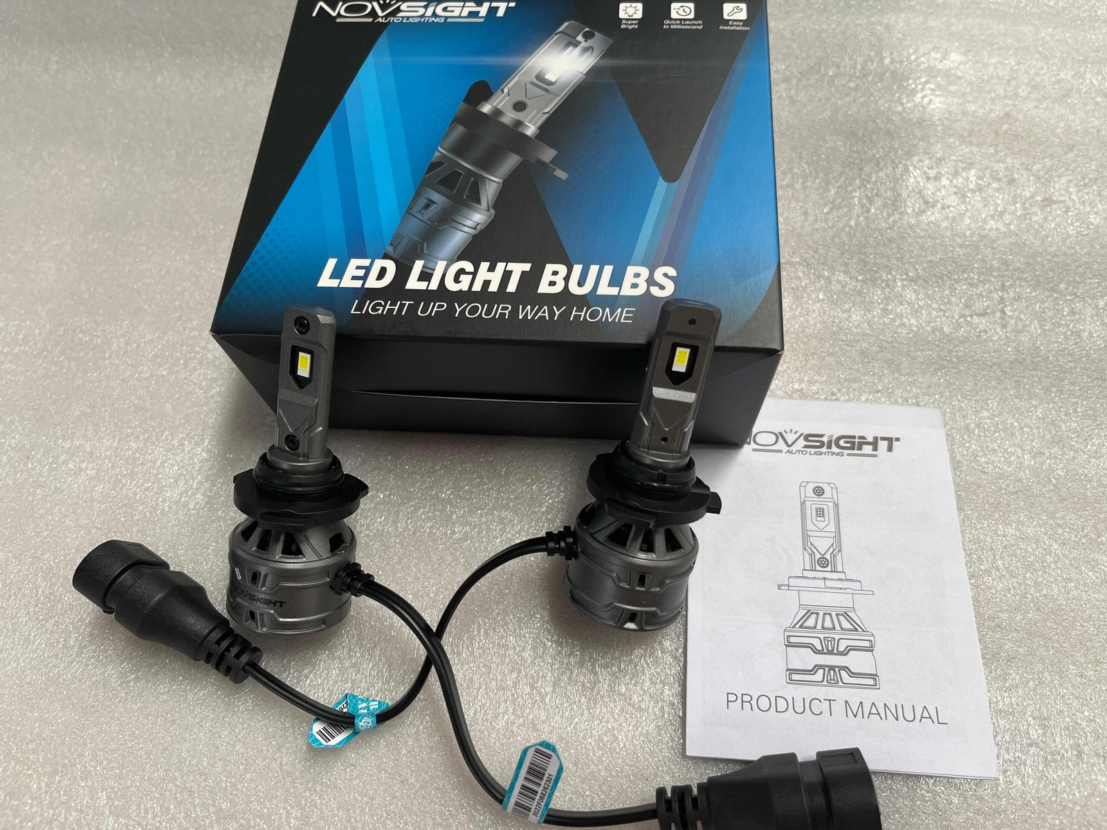 NOVSIGHT HB3 9005 LED Headlight Bulbs Replacement Kit Hi/Lo Beam 13000LM White