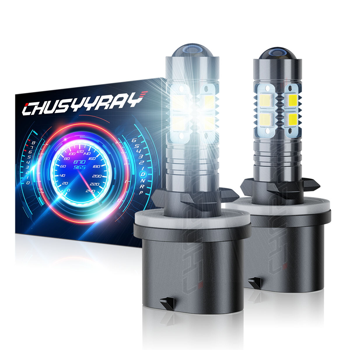 880 899 LED Fog DRL Light Bulbs 330000LM High Power 10000k Cool White Set of 2