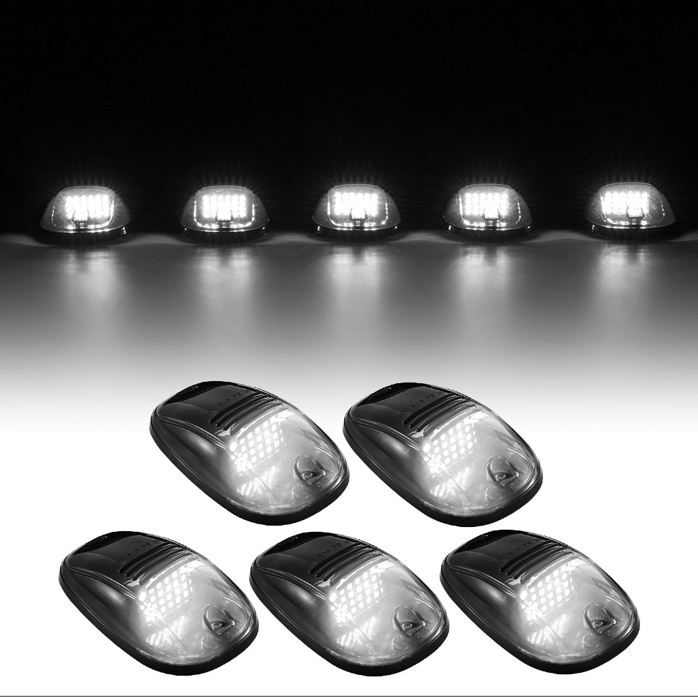For Peterbilt Kenworth Freightliner White LED Cab Roof Marker Lights Indicator