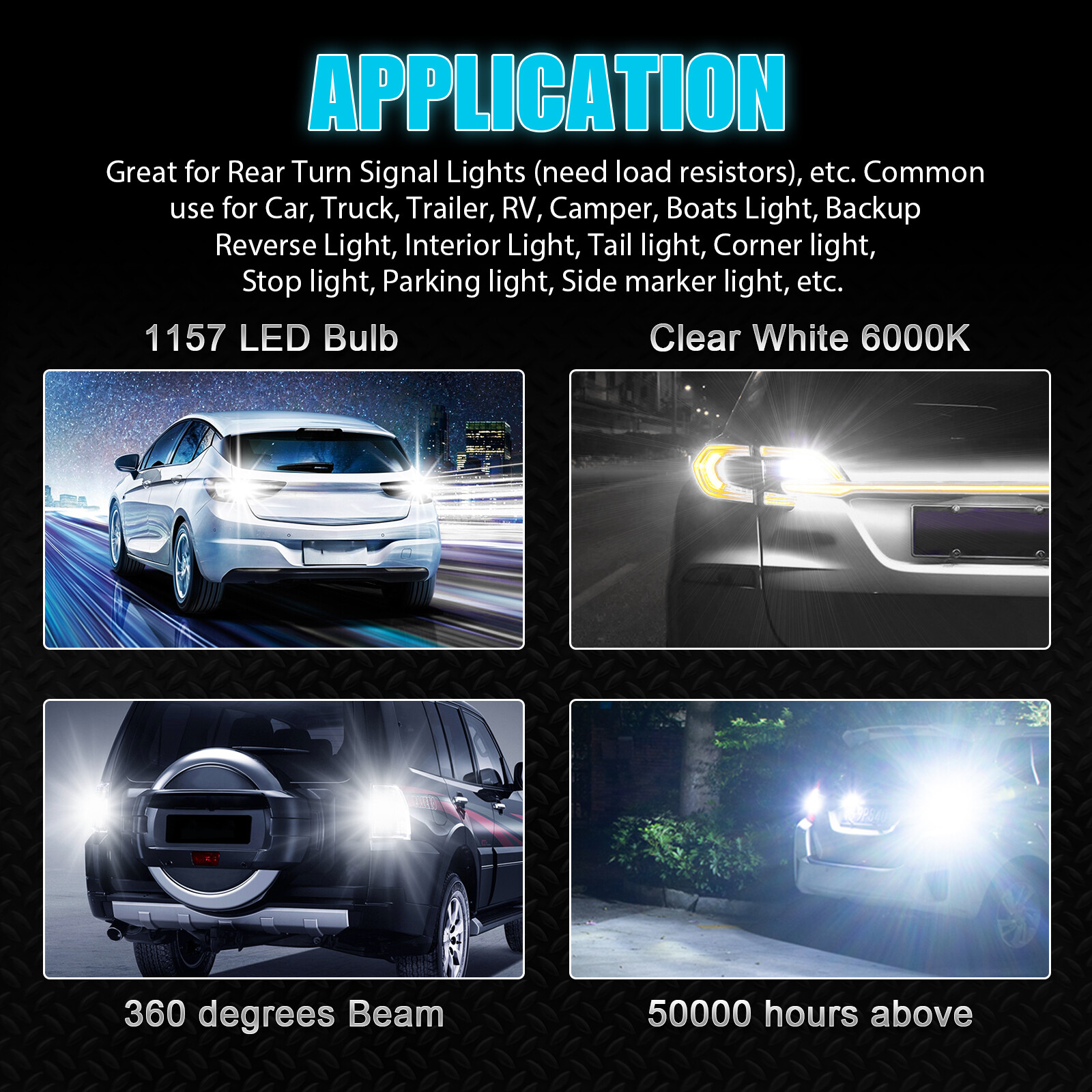 20x Super White 1157 BAY15D 18SMD RV Camper Trailer LED Interior Light Bulbs 12V