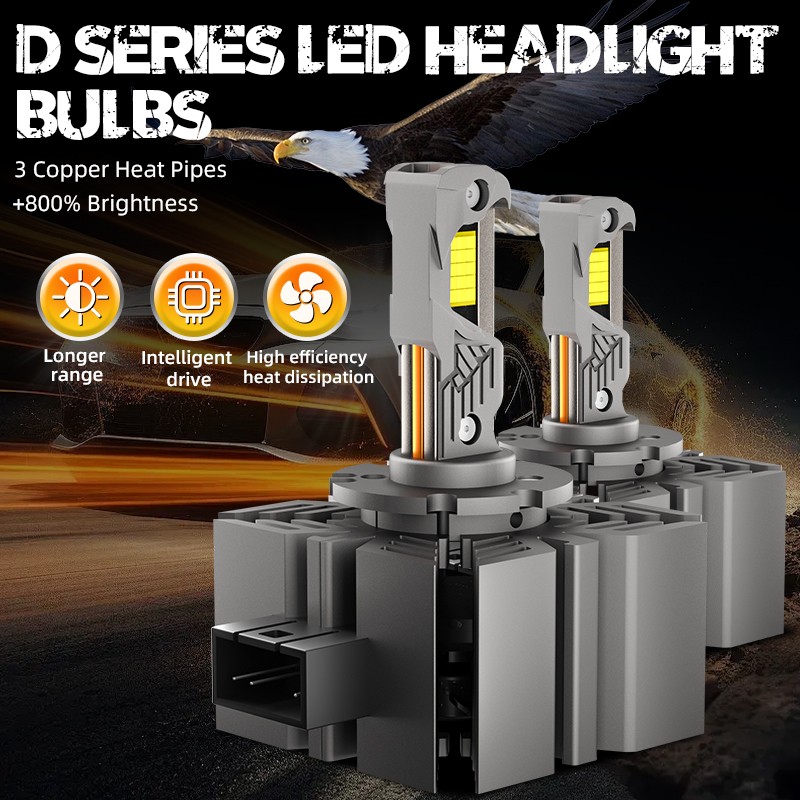 D3S D3R LED Headlight Bulbs High/Low Beam 300W 60000LM 6000K HID Replace Bright