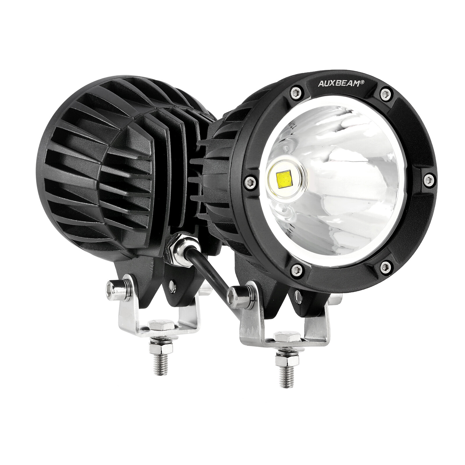 AUXBEAM 4″ Inch LED Work Light Bar Spot Driving Fog Pods Offroad ATV Boat Trucks