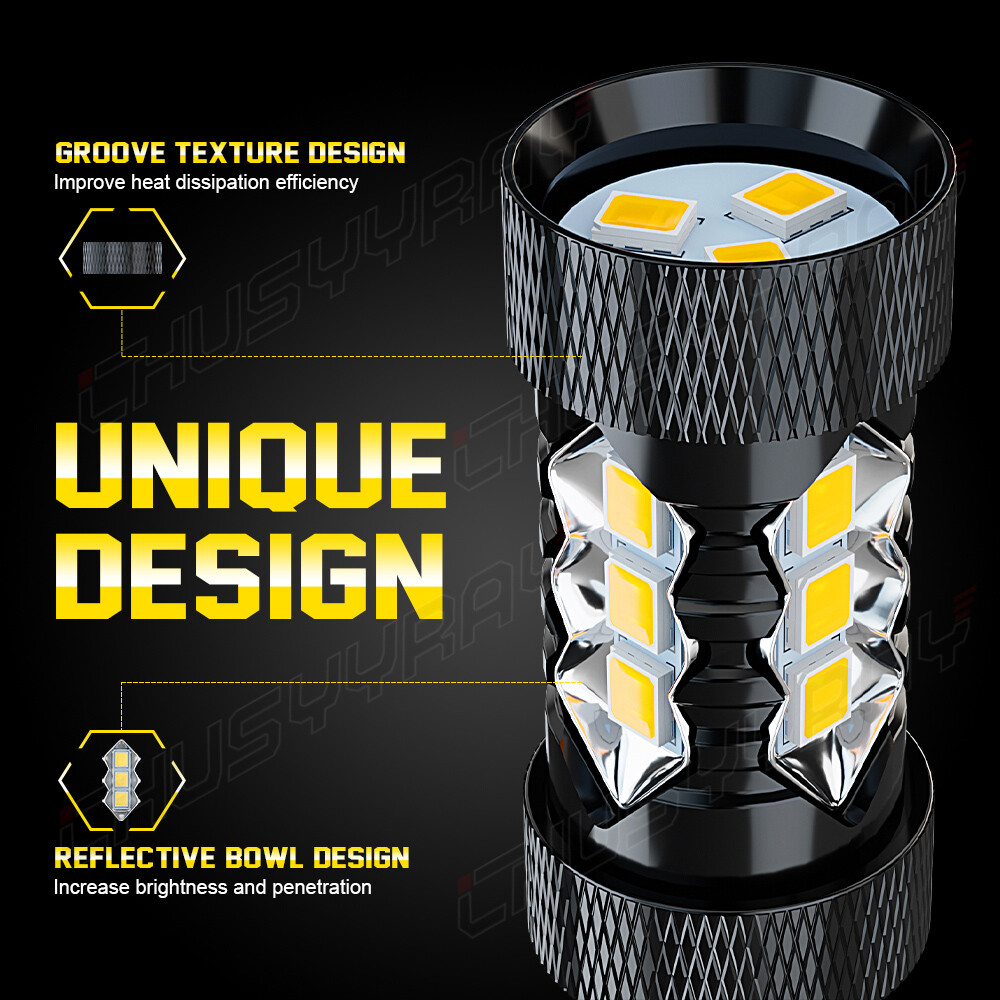 5202 5201 2504 H16 LED Fog Light Bulbs 4500K Gold yellow 16000LM High Power Pair