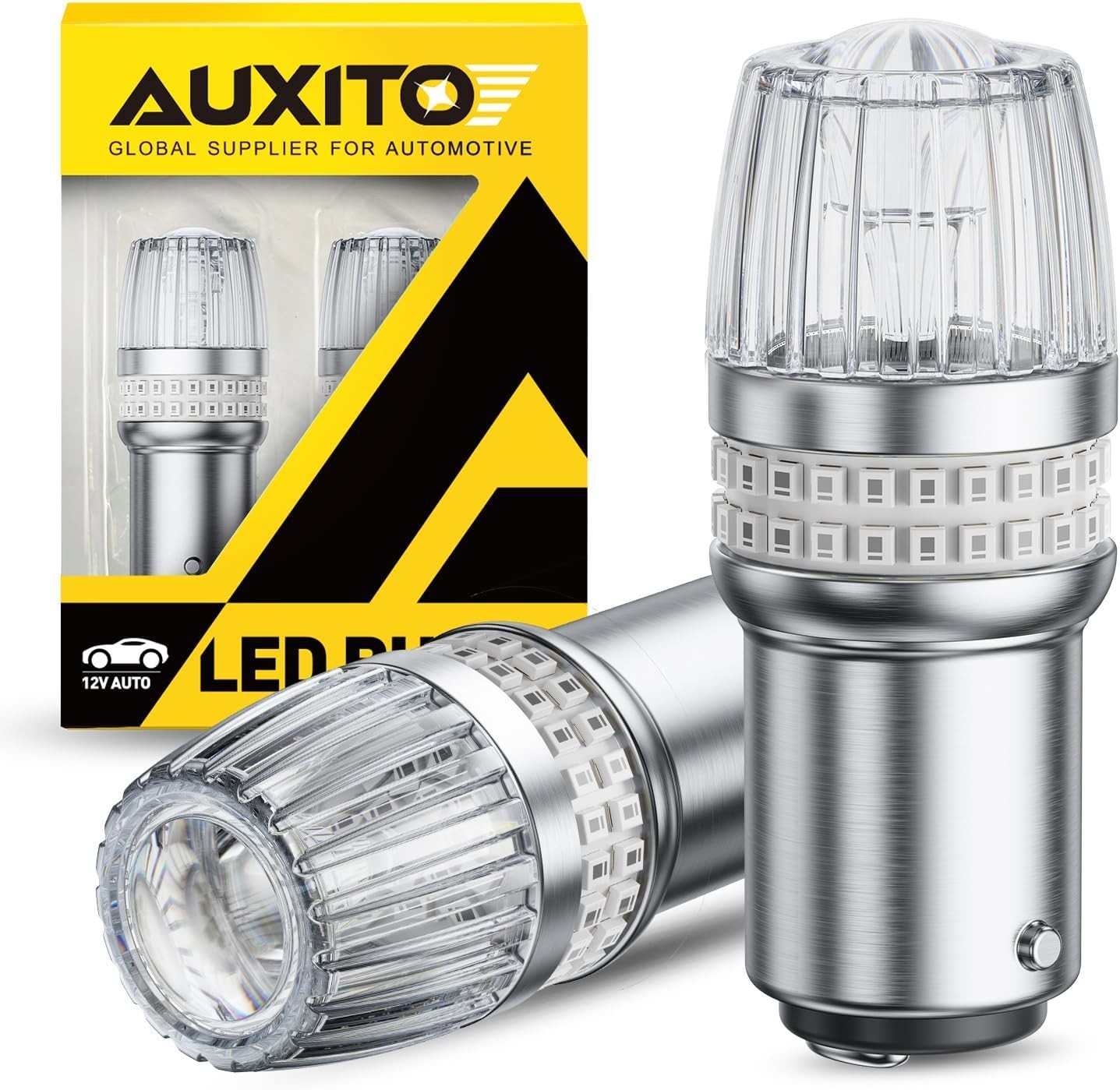 Long-Lasting 1157 LED Red Lights – Easy Install Brake & Signal Bulbs, 30,000 hrs