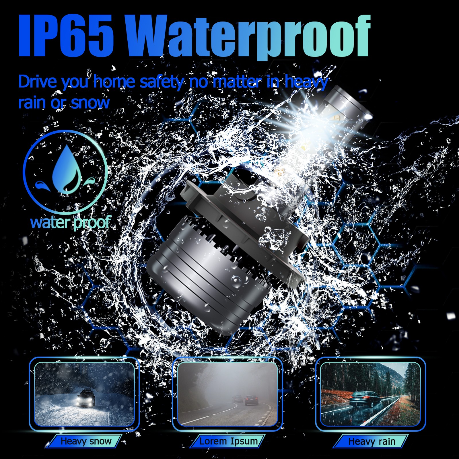 For Ford F 150 2004-2014 10000K LED Headlight Hi/Lo + Fog Light Bulbs Combo 4x