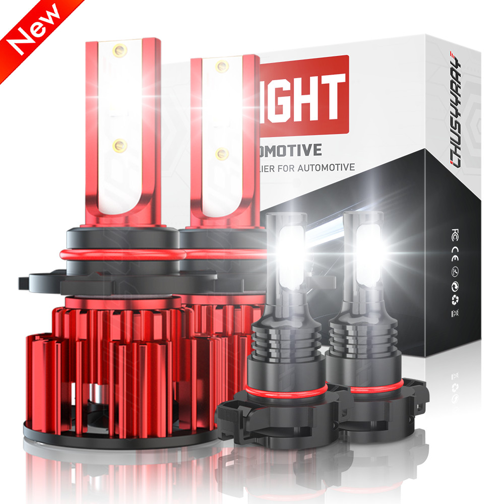 For Jeep Cherokee 2014-15 9012+H16/5202 LED Headlight + Fog Light Bulb Combo