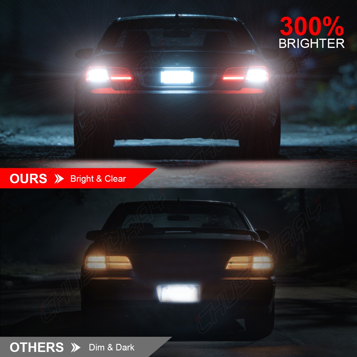 2pc 1000LM 3157 3156 LED Backup Tail Reverse Light Bulb White For Ford F150