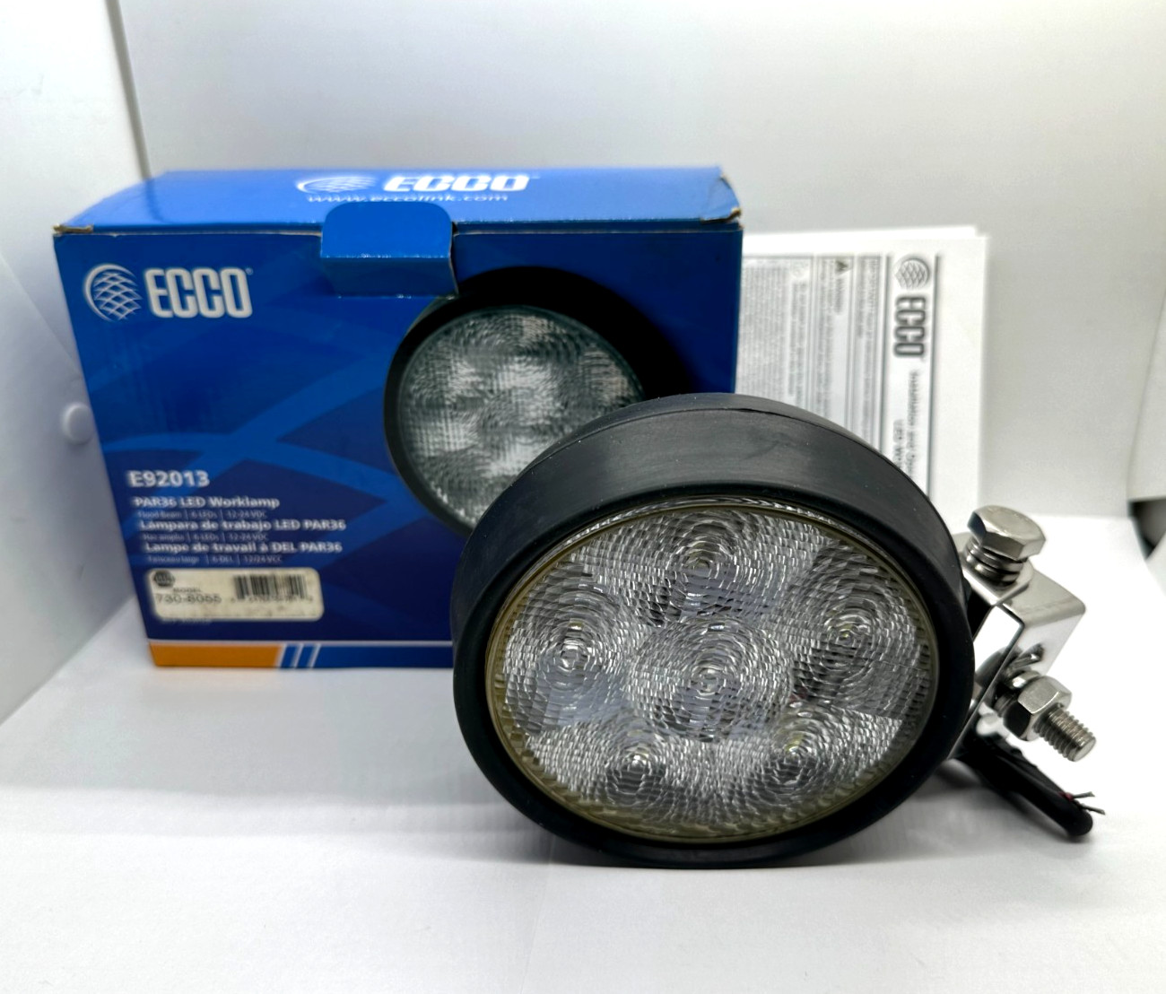 ECCO E92013 Round LED Spot & Flood Beam Work Light for Truck Tractor SUV