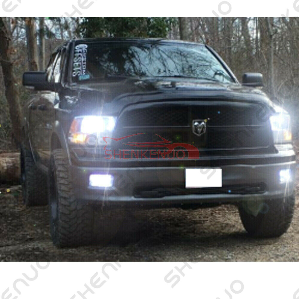 Mini LED Headlight 9005 H11 + 9145 Fog Lights For Ram 1500 2500 3500 2010-2019