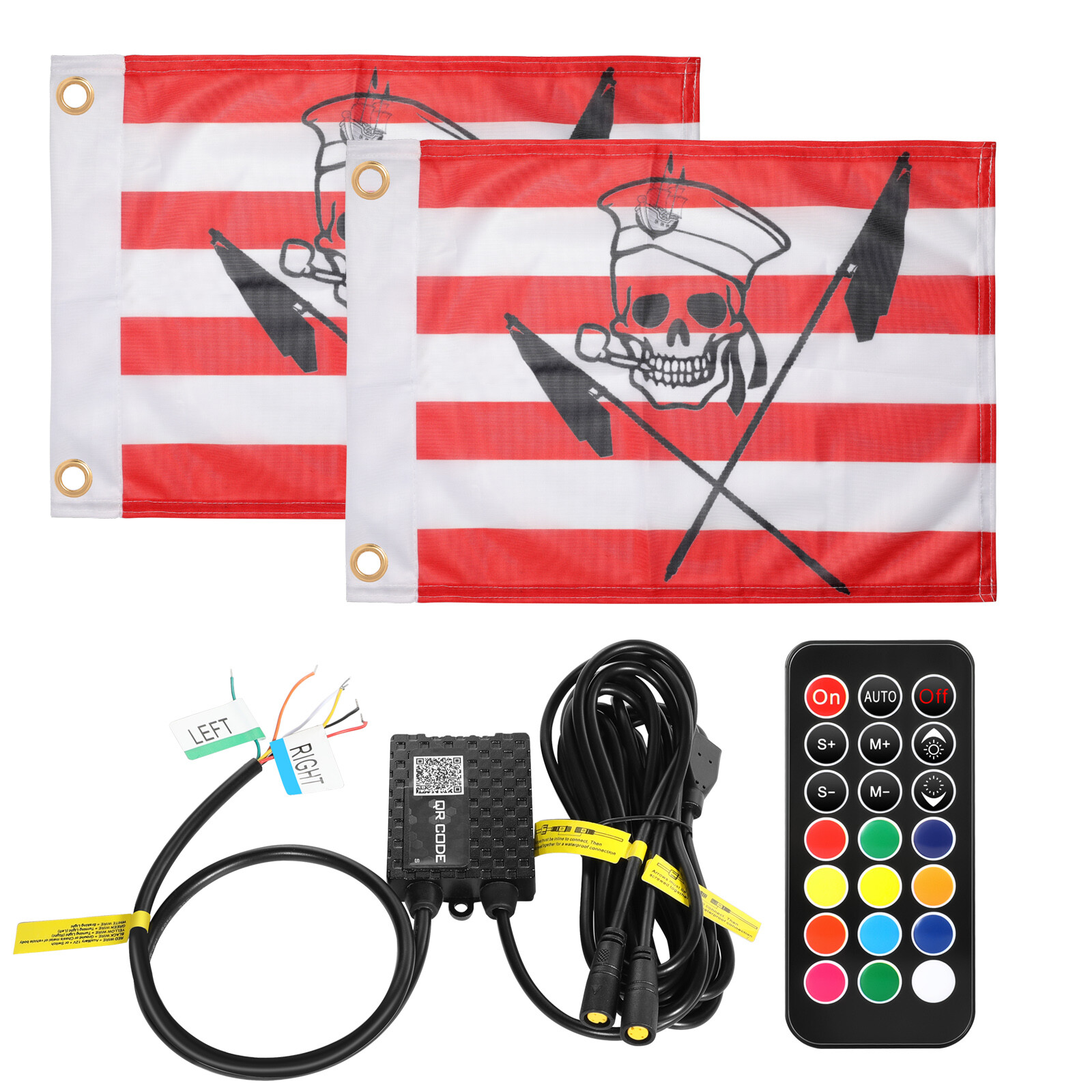 For Can-am Maverick X3 Pair 2FT Spiral RGB LED Whip Lights Wireless APP & Remote