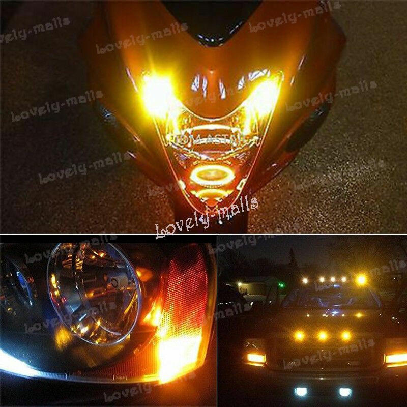 5Pcs 3000K Amber LED Cab Roof Marker Light Bulbs For Dodge Ford Truck SUV 4×4