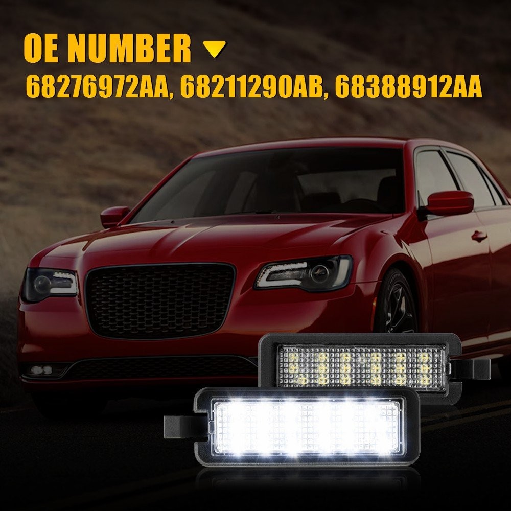 2PC For 2015-2021 Chrysler 300 Dodge Charger Challenger License Plate Tag Lights