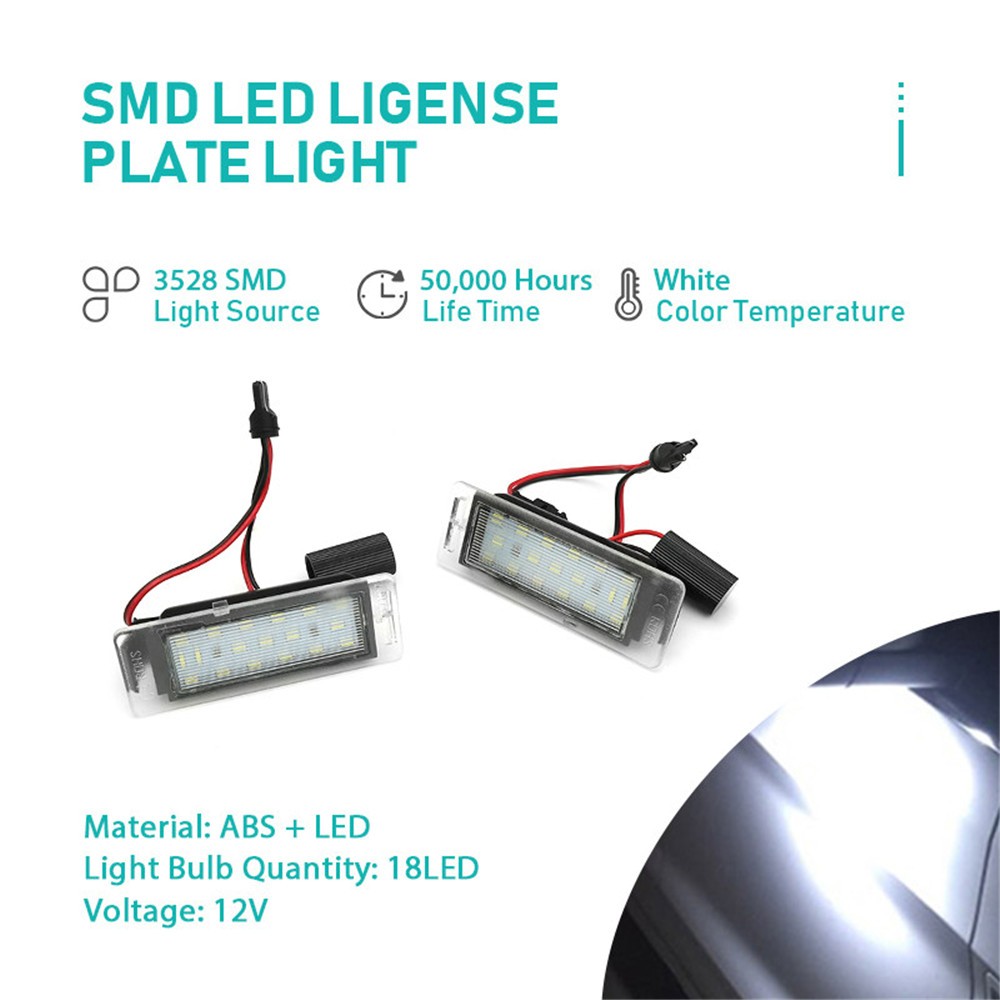 For Cadillac ATS 2013-2019 Vehicle Rear 18 LED Number License Plate Light 2PC