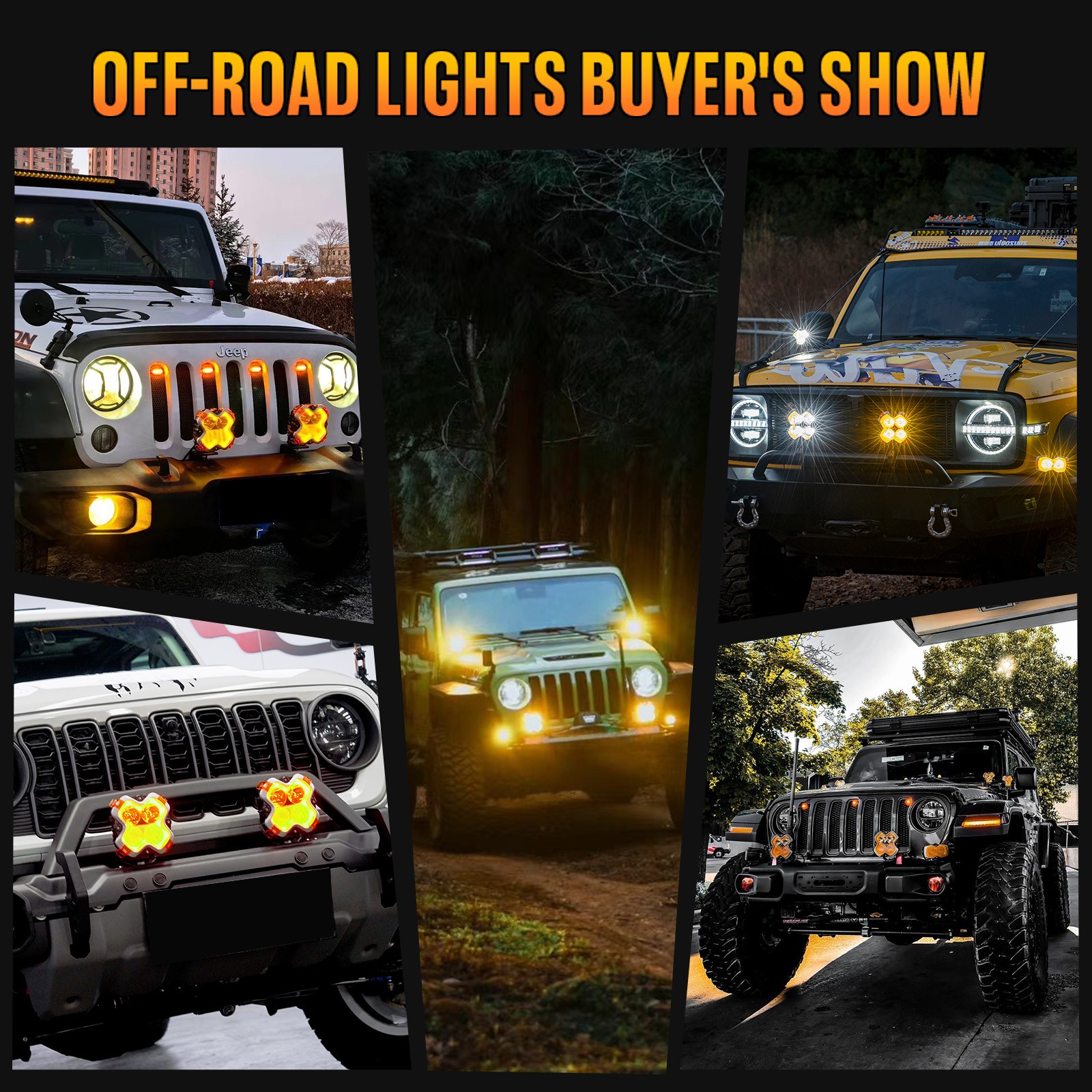 NOVSIGHT 3/4.56″ LED Pods Light Spot Flood Beam for Jeep Truck SUV Offroad Lamp