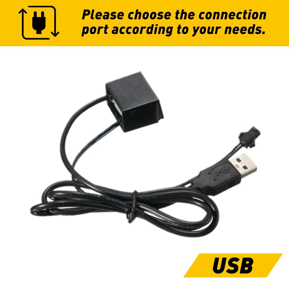 Red 5M Car Line Auto Interior LED Decor Atmosphere Light Wire Lamp Strip USB Kit