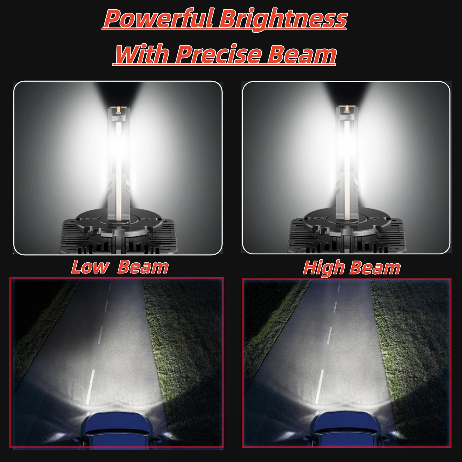 LED Headlight D5R D5S D5C Super Bright White Light Kit Plug&Play High Power